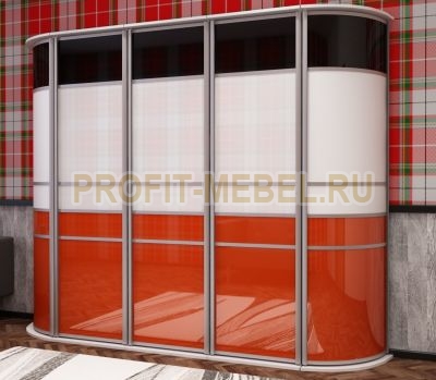 Распашной  шкаф с радиусными фасадами, Москва-радиус - 12 по цене производителя 52965 руб. в наличии на 09.05.2024