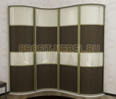 Распашной  шкаф с радиусными фасадами, Москва-радиус - 13 по цене производителя 62150 руб. в наличии на 09.05.2024