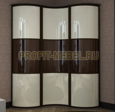 Распашной  шкаф с радиусными фасадами, Москва-радиус - 3 по цене производителя 49335 руб. в наличии на 09.05.2024