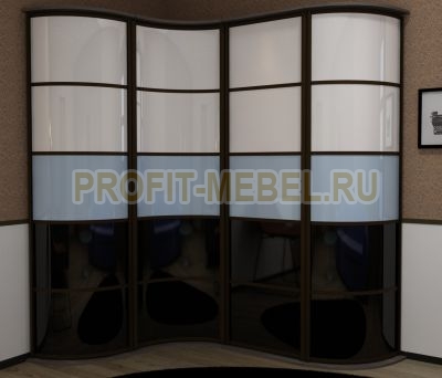 Распашной  шкаф с радиусными фасадами, Москва-радиус - 8 по цене производителя 62425 руб. в наличии на 09.05.2024