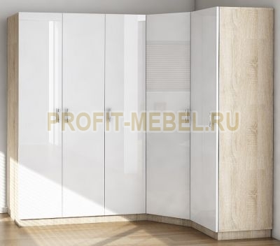 Угловой шкаф с фасадами МДФ, Москва Люкс-3 по цене производителя 41250 руб. в наличии на 09.05.2024