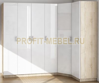 Угловой шкаф с фасадами МДФ, Москва Люкс- 4 по цене производителя 48180 руб. в наличии на 09.05.2024