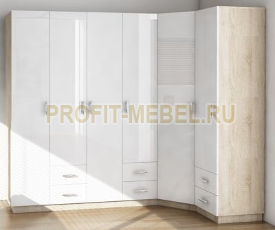Угловой шкаф с фасадами МДФ, Москва Люкс - 9 по цене производителя 51865 руб. в наличии на 09.05.2024