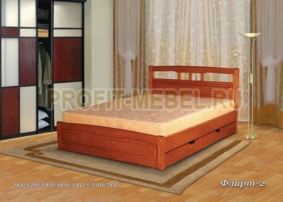 Кровать деревянная  Флирт-2 по цене производителя 23000 руб. в наличии на 09.05.2024
