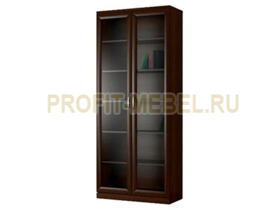 Распашной двухдверный  шкаф со стекло дверями для книг и документов по цене производителя 12485 руб. в наличии на 09.05.2024
