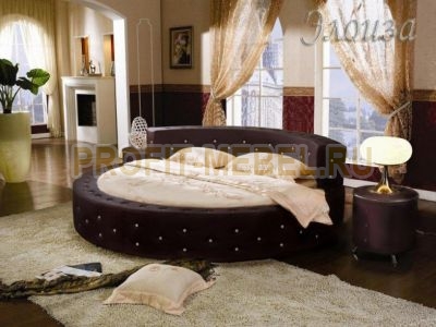 Интерьерная круглая кровать с искусственной кожей Элоиза по цене производителя 47190 руб. в наличии на 09.05.2024
