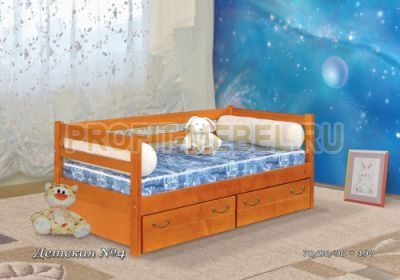 Кровать из массива сосны Детская№4 по цене производителя 16610 руб. в наличии на 20.05.2024